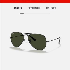 Ray-Ban aviator style black sunglasses unisex large
